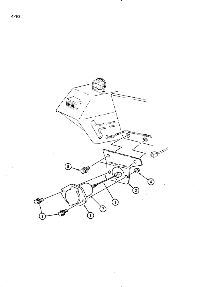 Схема запчастей Case IH 275 - (4-10) - AUXILIARY ELECTRIC OUTLET KIT (04) - ELECTRICAL SYSTEMS