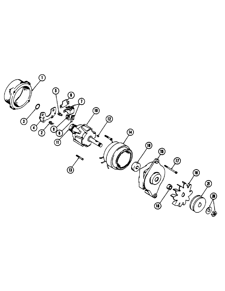 Схема запчастей Case IH 660 - (353A[A]) - PARTS FOR A41070 ALTERNATOR 