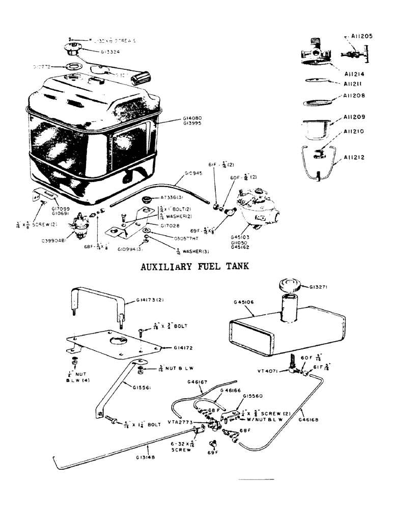 Схема запчастей Case IH 300B-SERIES - (026) - SPARK IGNITION ENGINES, MAIN FUEL TANK (03) - FUEL SYSTEM