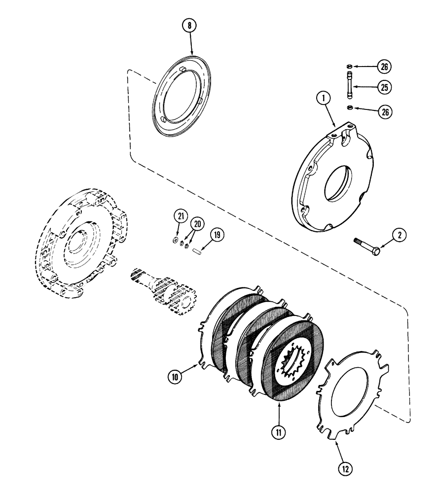 Схема запчастей Case IH MX210 - (07-06) - BRAKES - DIFFERENTIAL (07) - BRAKES