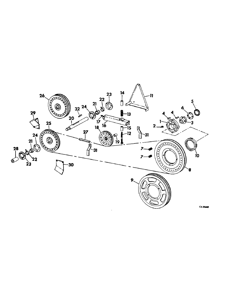 Схема запчастей Case IH 715 - (33-08) - FEEDER, FEEDER JACKSHAFT DRIVE (13) - FEEDER