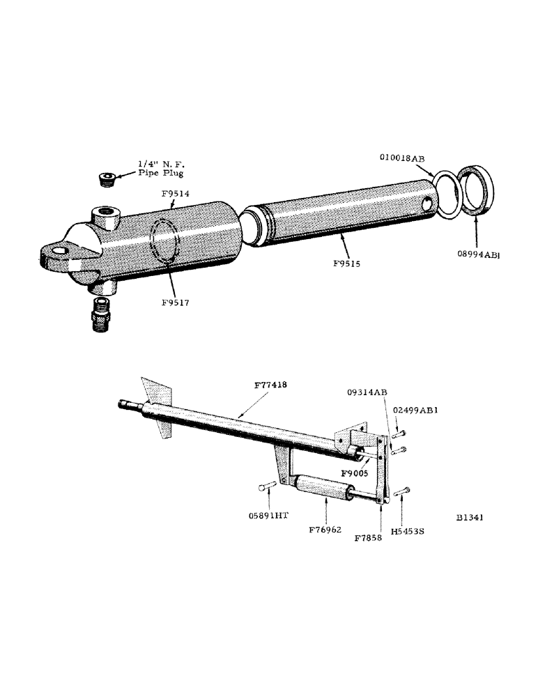 Схема запчастей Case IH 800 - (265) - F76962 VARIABLE SPEED CONTROL CYLINDER (88) - ACCESSORIES