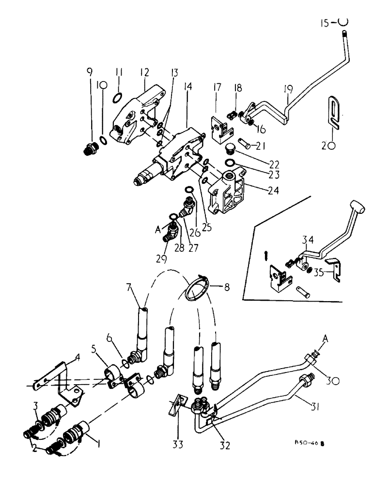 Схема запчастей Case IH 484 - (10-08) - HYDRAULICS, AUXILIARY VALVES, SINGLE (07) - HYDRAULICS