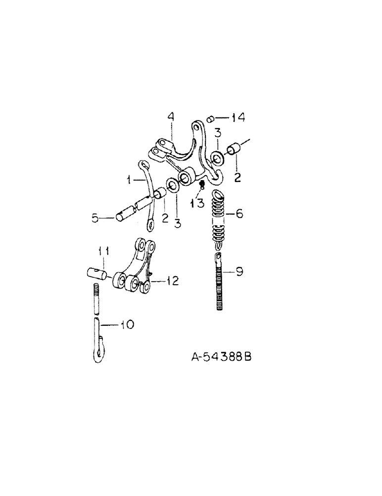 Схема запчастей Case IH 1200 - (L-06) - BELLCRANK, GAG AND LIFT LEVER AND BALANCING SPRING 