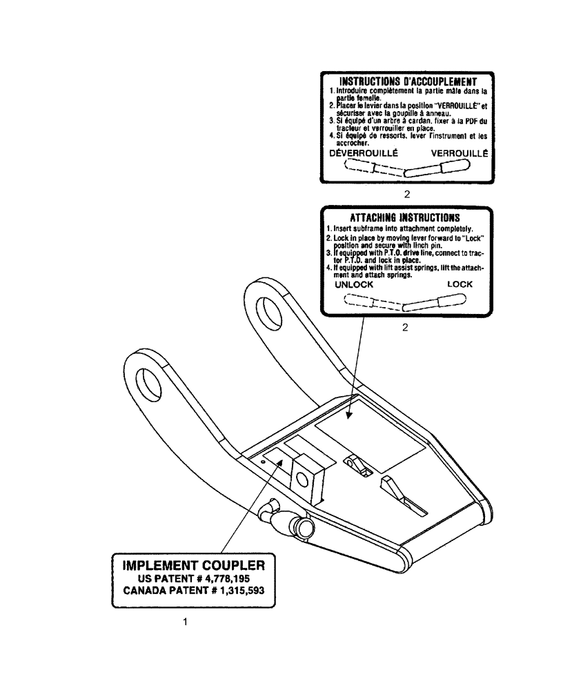 Схема запчастей Case IH BRX147 - (400.02) - MALE QUICK HITCH DECALS - 715451056 