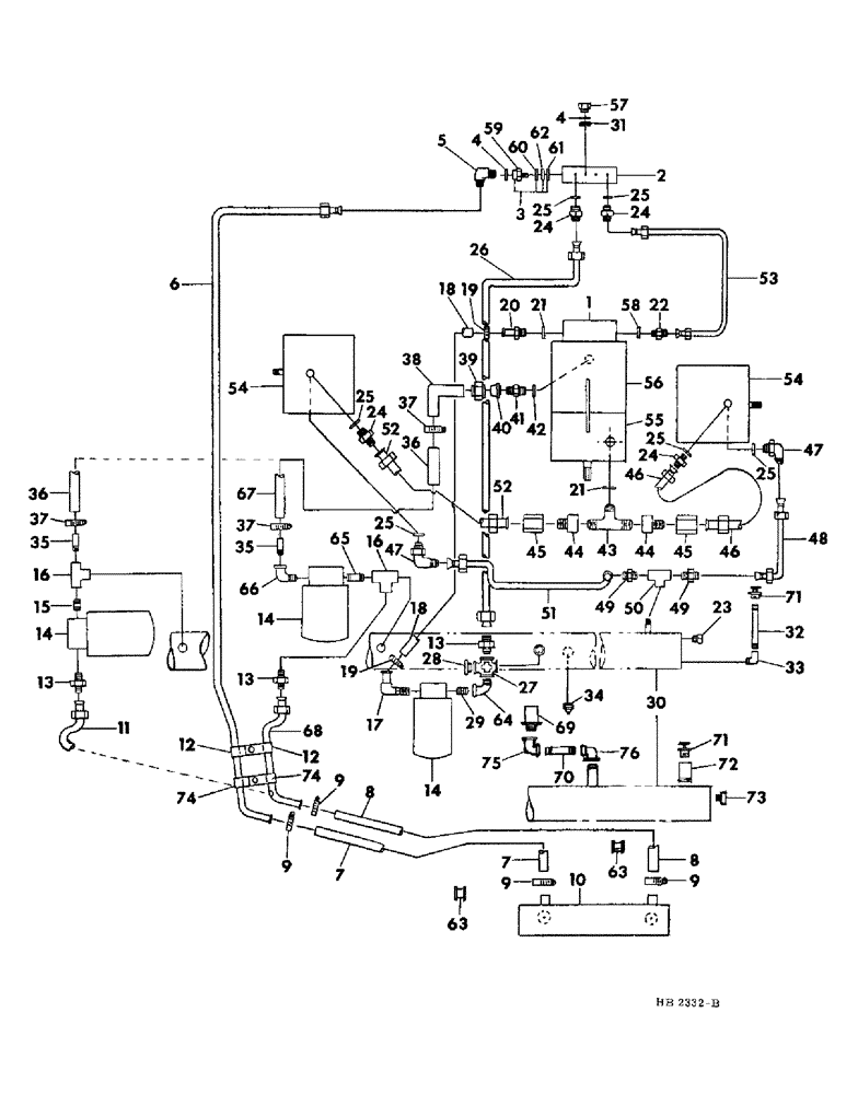 Схема запчастей Case IH 5000 - (10-01) - HYDRAULICS, HYDRAULIC SYSTEM (07) - HYDRAULICS