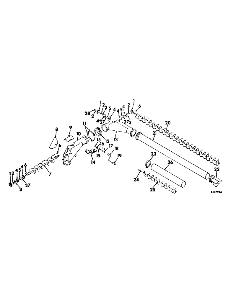 Схема запчастей Case IH 1150 - (C-22) - UNLOADING AUGER AND EXTENSIONS, 6 IN. AUGER AND 7 IN. TUBE 