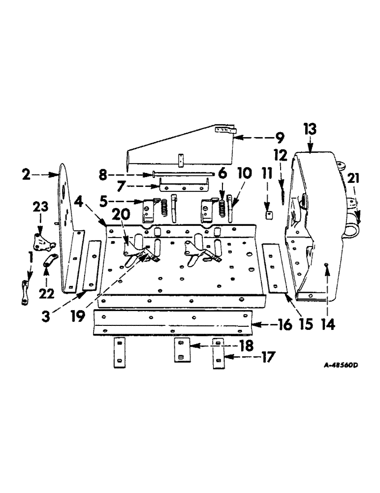 Схема запчастей Case IH 46 - (44) - KNOTTER DRIVE FRAME AND BREAST PLATE, FOR NO. 46-T BALER 