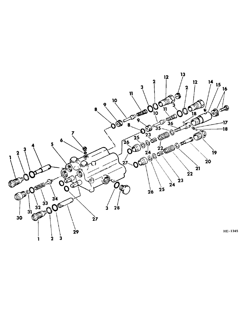 Схема запчастей Case IH 375 - (F-42) - HYDRAULIC SYSTEM, HYDRAULIC CONTROL VALVE (07) - HYDRAULIC SYSTEM