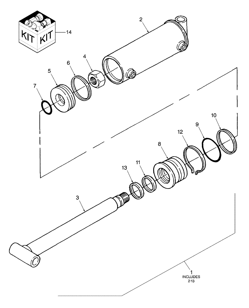 Схема запчастей Case IH 716B - (005) - LIFT CYLINDER 