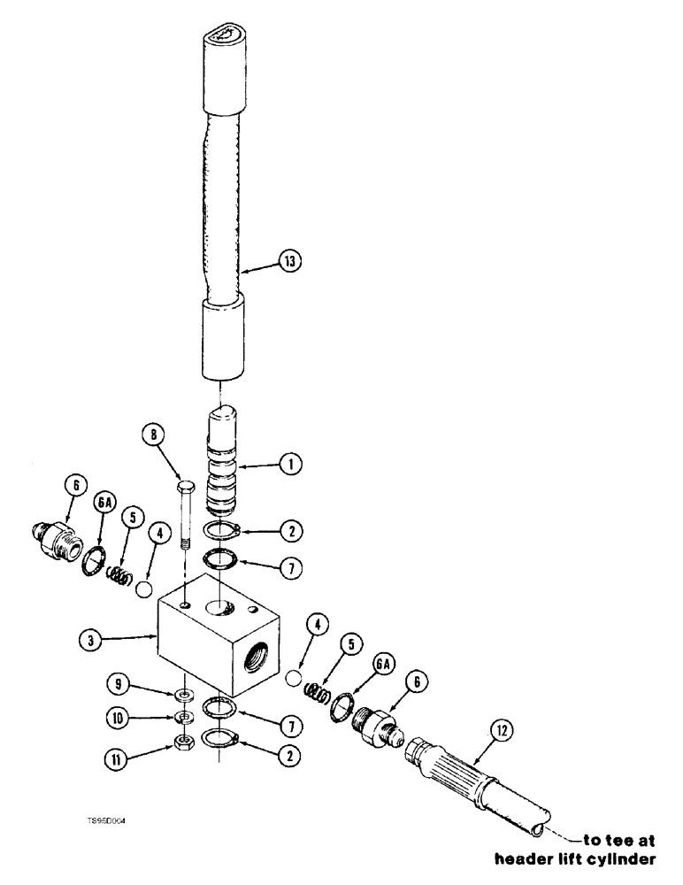 Схема запчастей Case IH 730 - (8-18) - RIGHT-HAND WHEEL SELECTOR VALVE (08) - HYDRAULICS