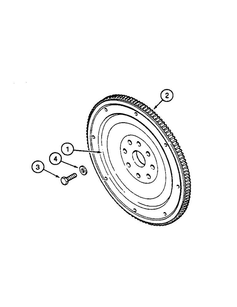 Схема запчастей Case IH 8825HP - (10-42) - FLYWHEEL ASSEMBLY (02) - ENGINE