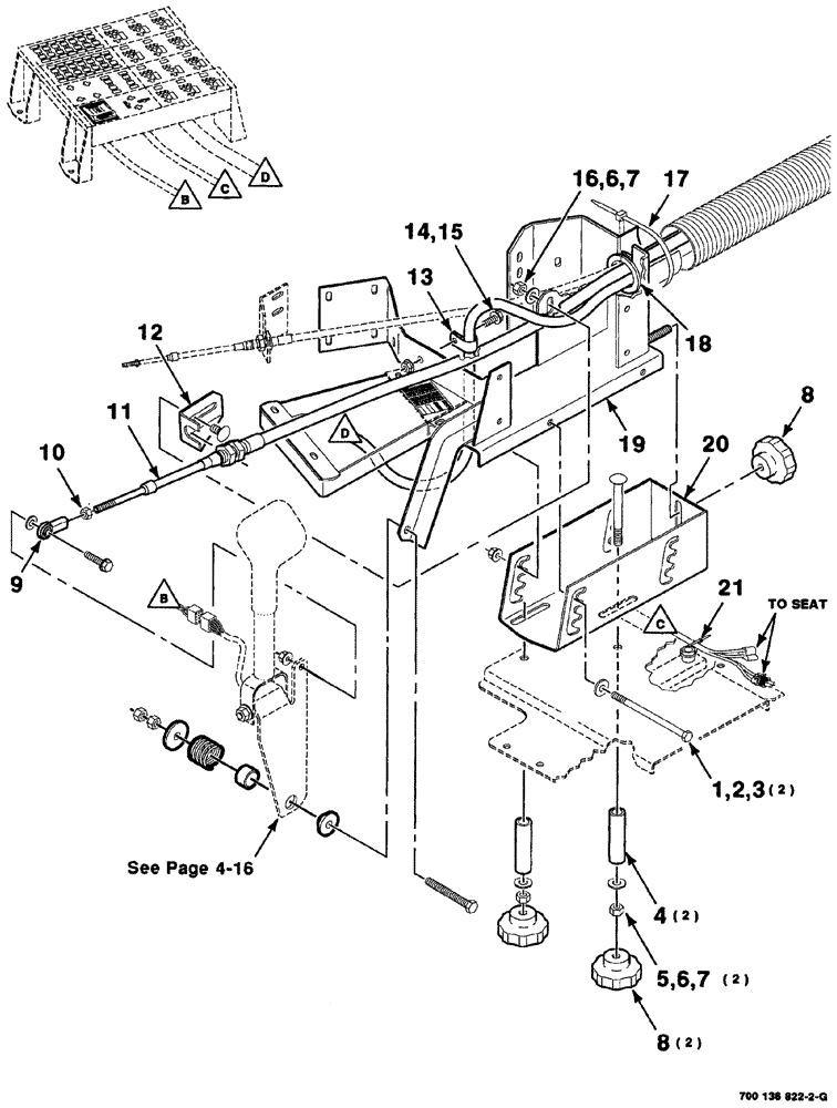 Схема запчастей Case IH 8880 - (04-014) - CONTROL FRAME AND STEERING CABLE ASSEMBLIES (55) - ELECTRICAL SYSTEMS