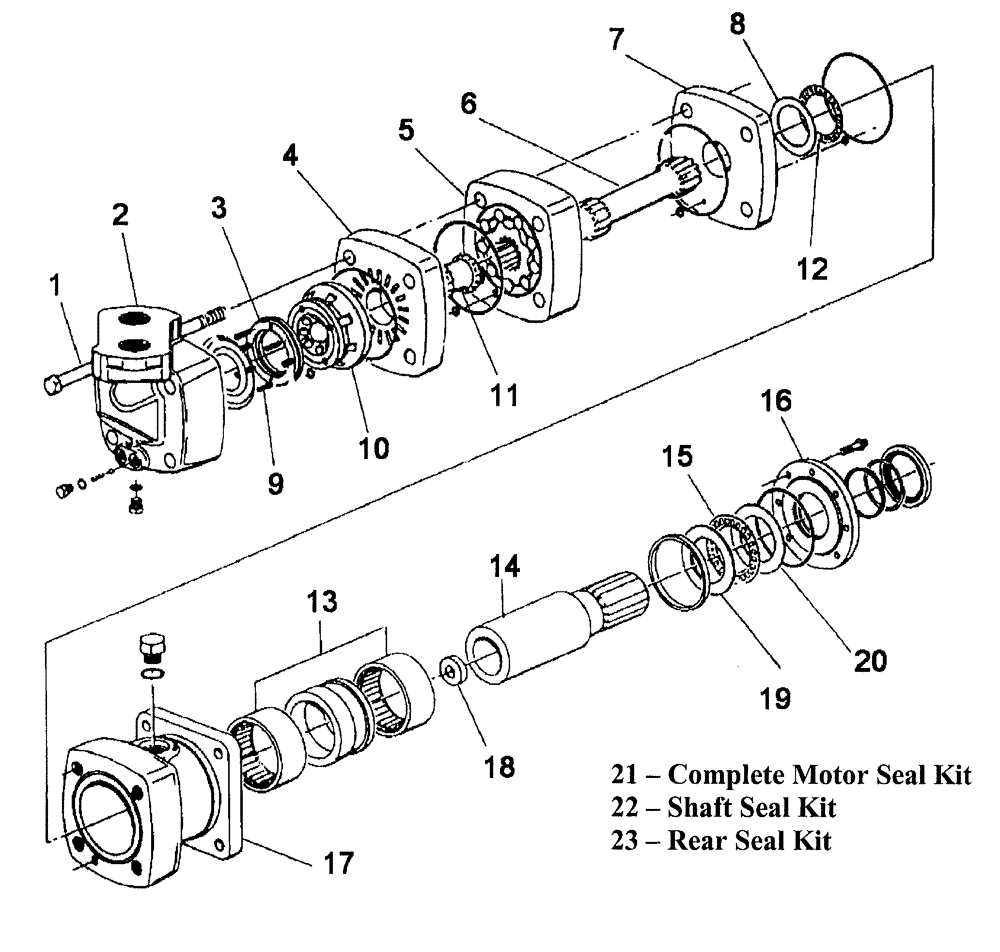 Схема запчастей Case IH 7700 - (B03[09]) - HYDRAULIC MOTOR,  10000 CHAR-LYNN: 29/40 CU. IN. Hydraulic Components & Circuits