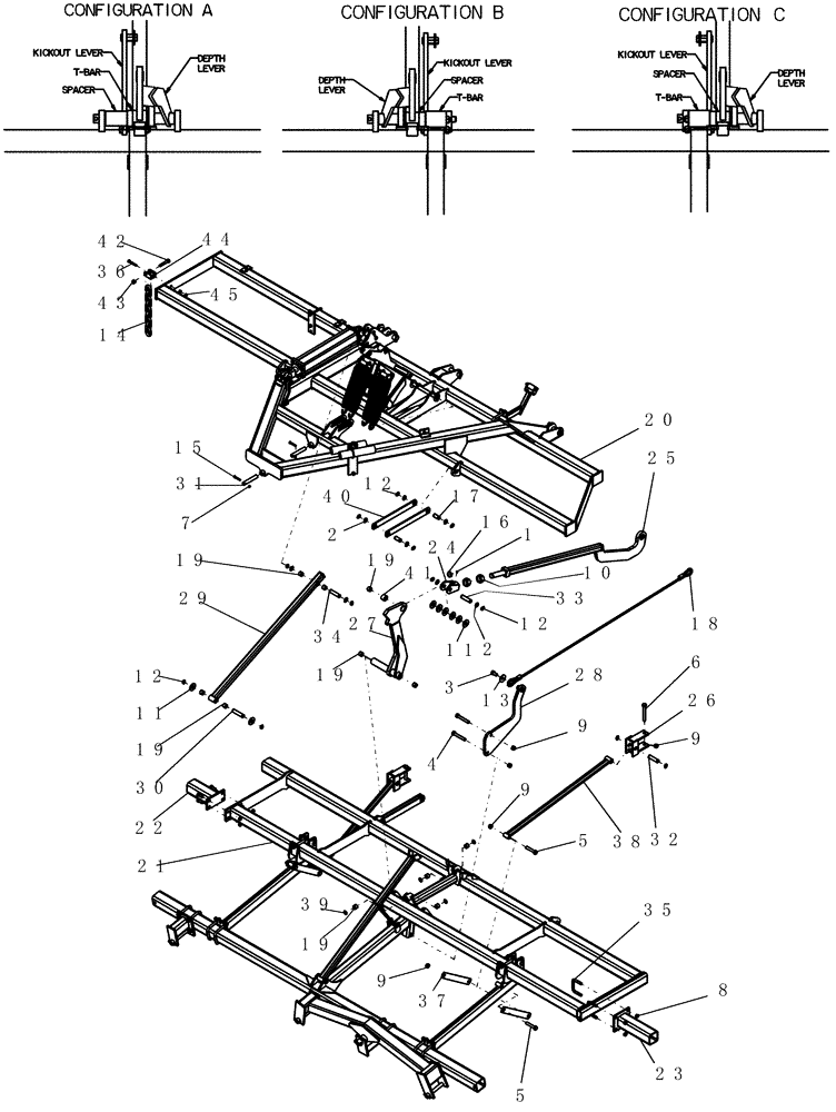 Схема запчастей Case IH 700 - (39.100.12) - FRAME, INNER WING (39) - FRAMES AND BALLASTING