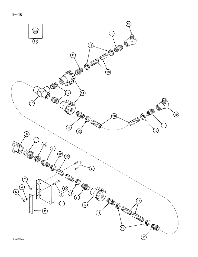 Схема запчастей Case IH 950 - (9F-16) - LIQUID FERTILIZER CENTRAL FILL SYSTEM, 8 ROW WIDE AND 12 ROW NARROW, VERTICAL FOLD (09) - CHASSIS/ATTACHMENTS