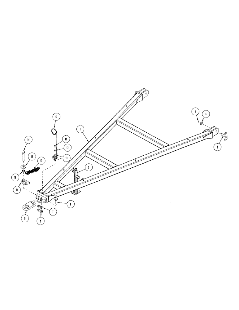 Схема запчастей Case IH CONCORD - (B36) - DRAWPOLE, REAR TOW AIR SYSTEM 