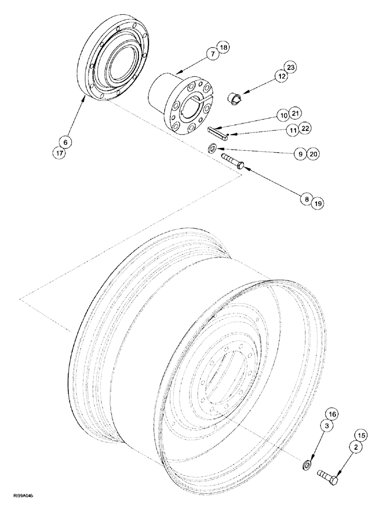 Схема запчастей Case IH MX180 - (6-130) - HUB ASSEMBLY, REAR WHEEL (06) - POWER TRAIN