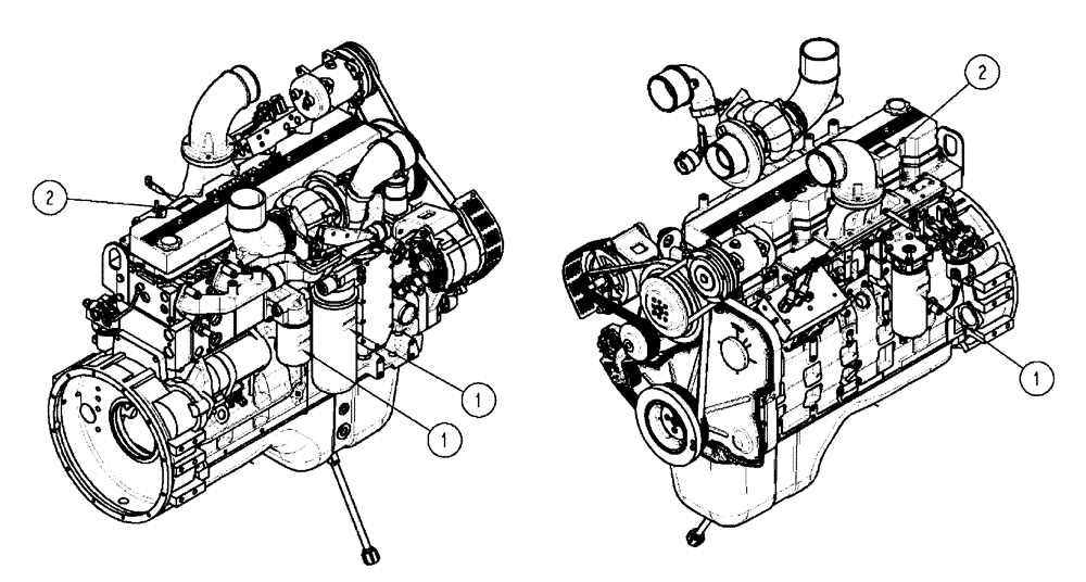 Схема запчастей Case IH SPX4410 - (10-005) - ENGINE DECAL GROUP (13) - DECALS