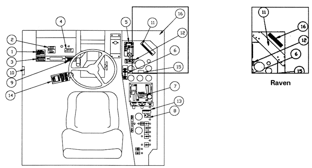 Схема запчастей Case IH PATRIOT 150 - (10-002) - DECALS - EXTERIOR (13) - DECALS