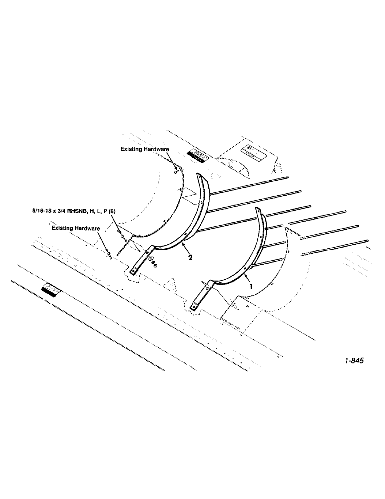 Схема запчастей Case IH 8830 - (30) - WINDROW FORMING RODS (58) - ATTACHMENTS/HEADERS