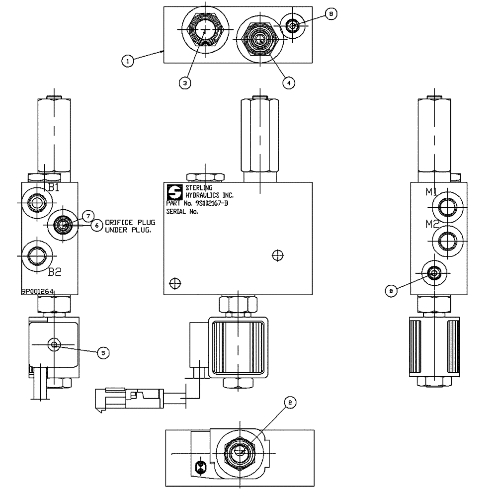 Схема запчастей Case IH SPX4260 - (06-023) - PRESSURE LIMITER VALVE Hydraulic Plumbing