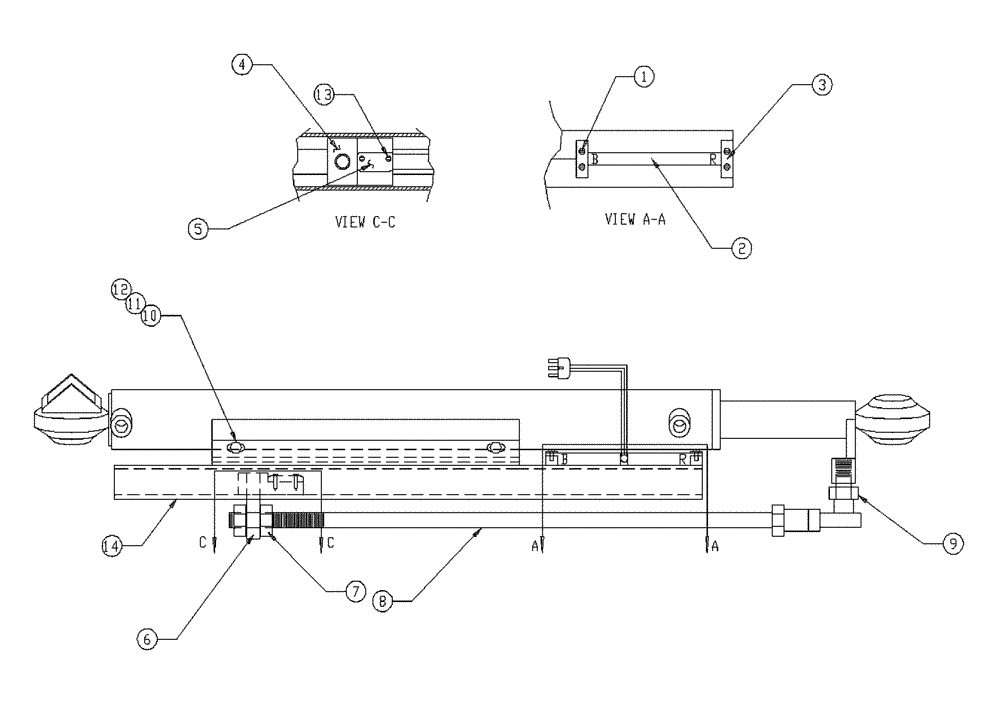 Схема запчастей Case IH PATRIOT XL - (07-005) - HYDRAULIC CYLINDER SWITCH MOUNTING-SELF CENTERING (90 BOOM) Cylinders