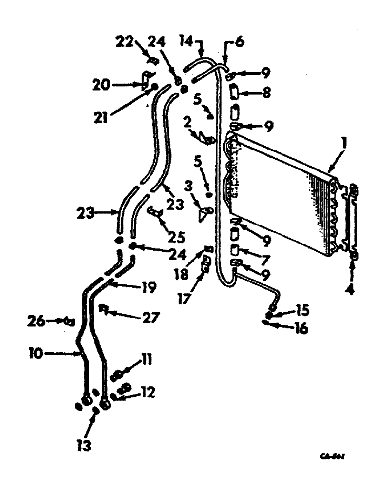 Схема запчастей Case IH 1456 - (06-02) - COOLING, OIL COOLER AND CONNECTION, FARMALL TRACTORS Cooling