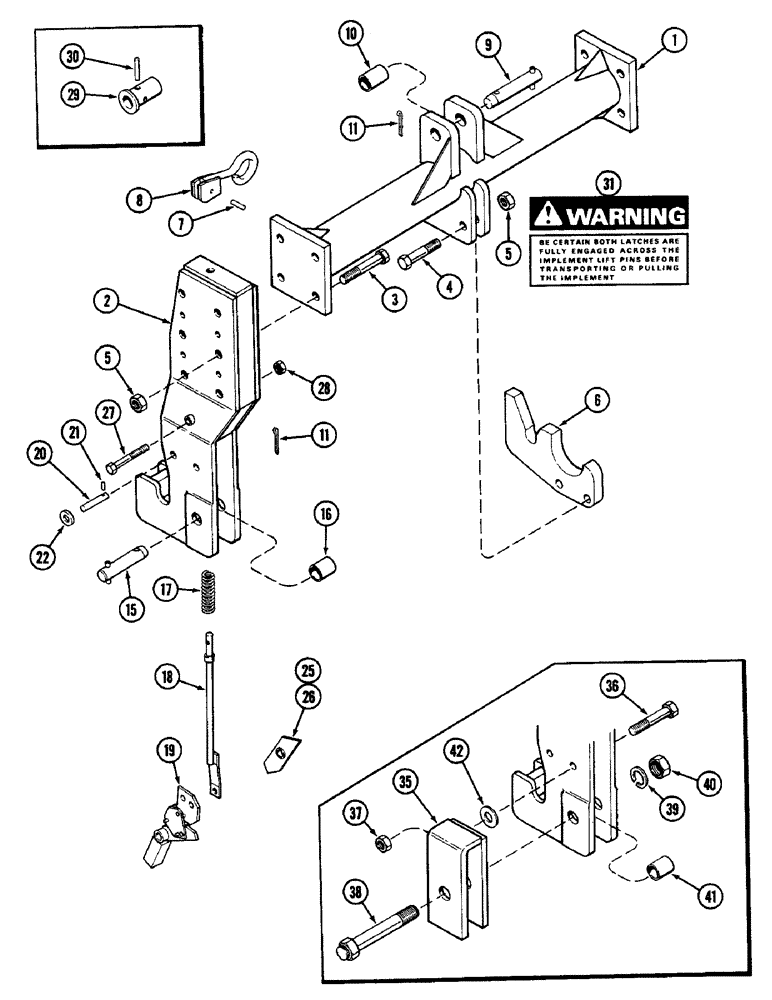 Схема запчастей Case IH 2096 - (9-338) - QUICK HITCH COUPLER, CATEGORY II AND III, WITH OFFSET FRAME (09) - CHASSIS/ATTACHMENTS