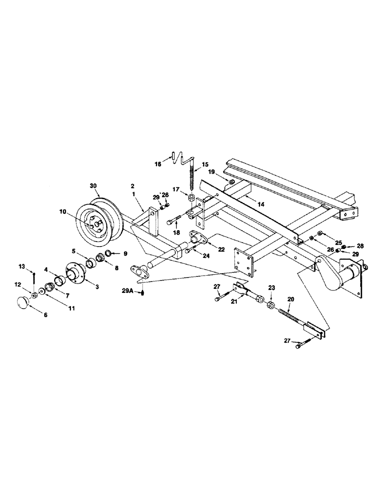 Схема запчастей Case IH 1200W-SERIES - (054) - WING AXLE, WING AXLE, NEW AND OLD STYLE, RIGHT AND LEFT 