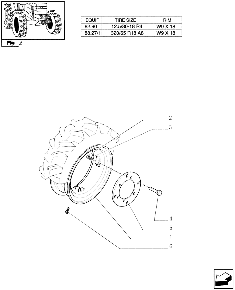 Схема запчастей Case IH FARMALL 75C - (82.00[03]) - DRIVING WHEELS - 4WD (Aug 4 2011 3:44AM) (11) - WHEELS/TRACKS