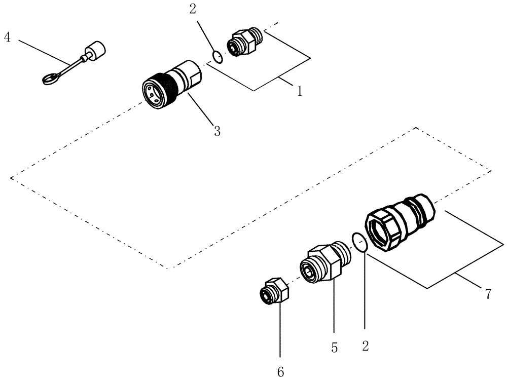 Схема запчастей Case IH 1200PT - (A.10.A[28]) - MOTOR CASE DRAIN ATTACHMENT KIT - MXM120, 130, 140, 155, 175 AND 190 TRACTORS A - Distribution Systems