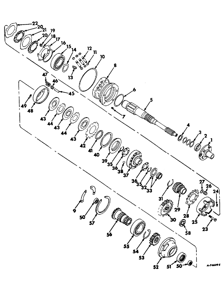 Схема запчастей Case IH 1566 - (07-22) - DRIVE TRAIN, TORQUE AMPLIFIER (04) - Drive Train