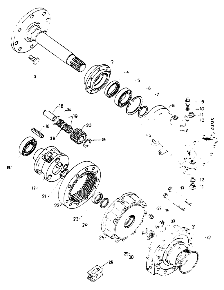 Схема запчастей Case IH 724 - (184) - REAR AXLE (06) - POWER TRAIN