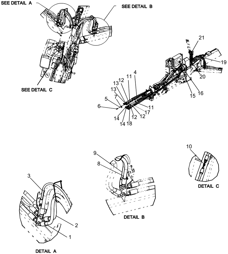 Схема запчастей Case IH 1260 - (35.220.03) - HYDRAULICS - COLLECT AUX DRIVE (35) - HYDRAULIC SYSTEMS