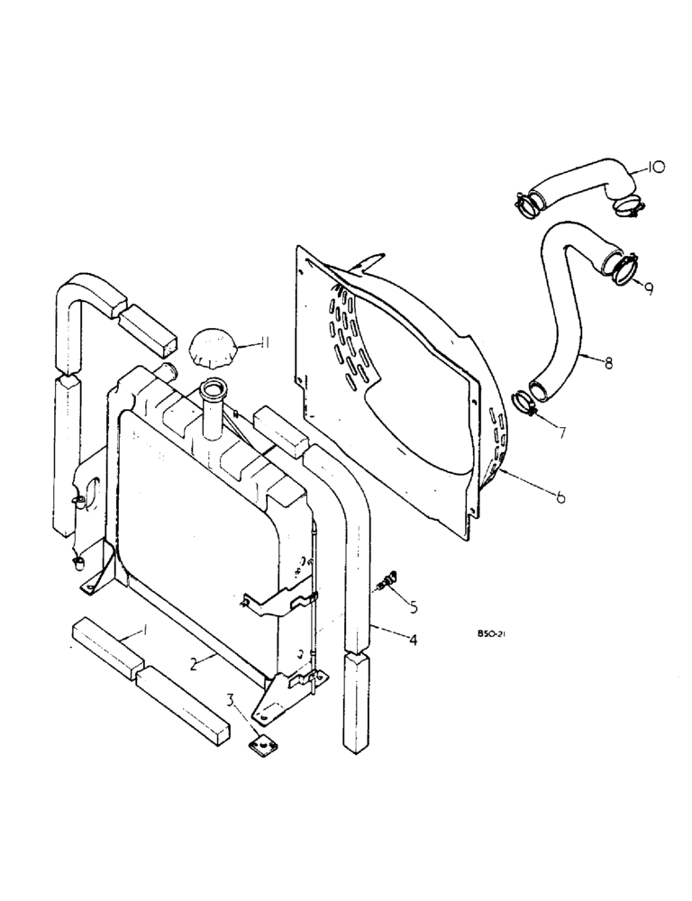 Схема запчастей Case IH 684 - (06-03) - COOLING, RADIATOR AND CONNECTIONS Cooling