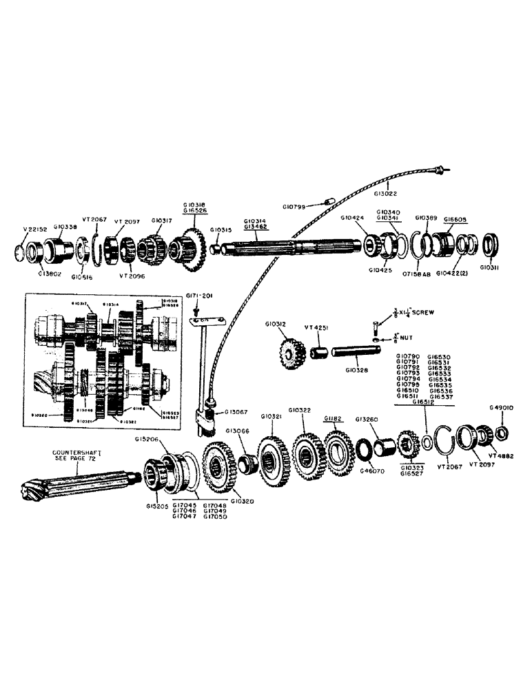 Схема запчастей Case IH 600B-SERIES - (070) - TRANSMISSION SHAFT AND GEARS (06) - POWER TRAIN