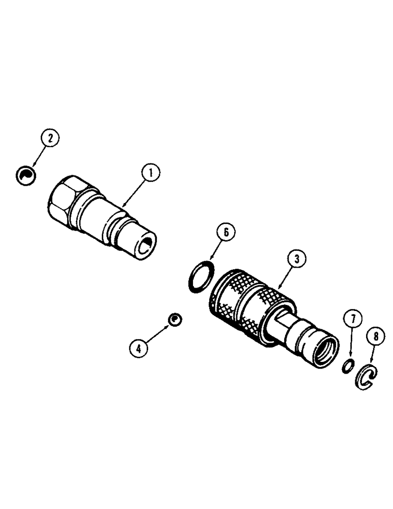 Схема запчастей Case IH 2470 - (388) - HYDRAULIC COUPLINGS, P.I.N. 8827618 AND AFTER (08) - HYDRAULICS