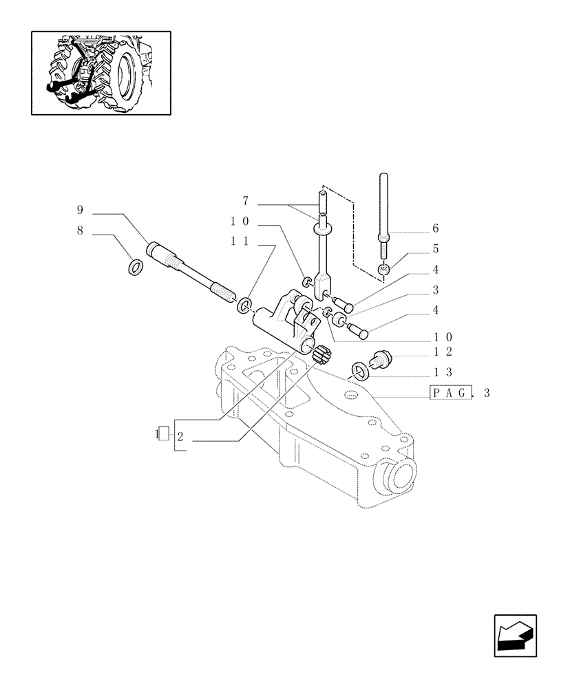 Схема запчастей Case IH JX80U - (1.89.6[04]) - IMPLEMENT HITCHING - FORCE TRANSMISSION LEVERS (09) - IMPLEMENT LIFT