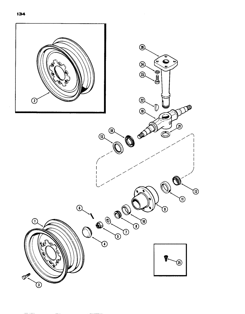 Схема запчастей Case IH 770 - (134) - DUAL FRONT WHEELS (05) - STEERING