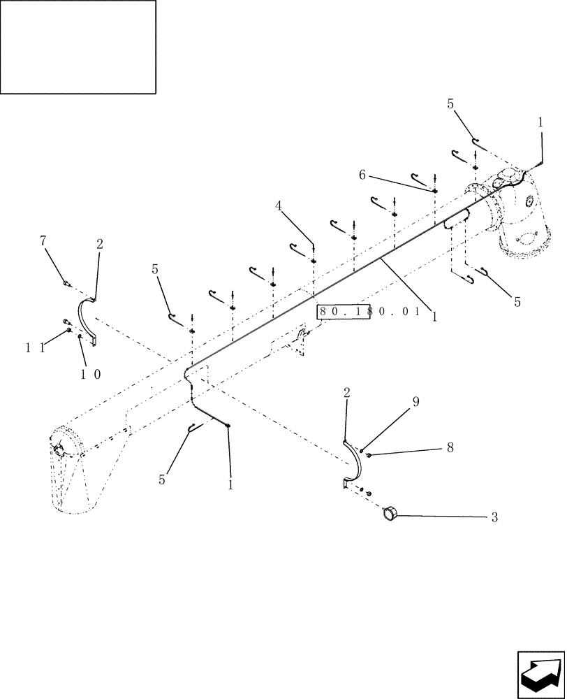 Схема запчастей Case IH 8120 - (55.404.31) - LIGHT, UNLOADING AUGER (55) - ELECTRICAL SYSTEMS