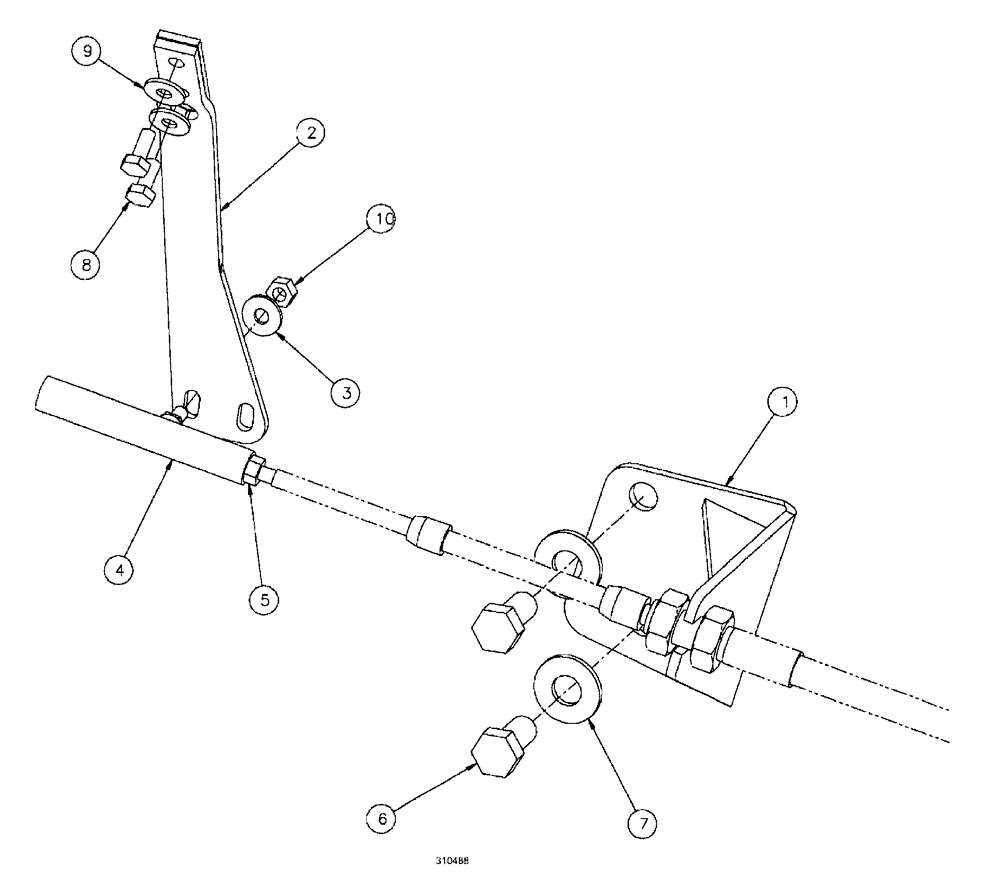 Схема запчастей Case IH SPX3185 - (03-074) - ENGINE - THROTTLE CABLE ASSEMBLY (01) - ENGINE