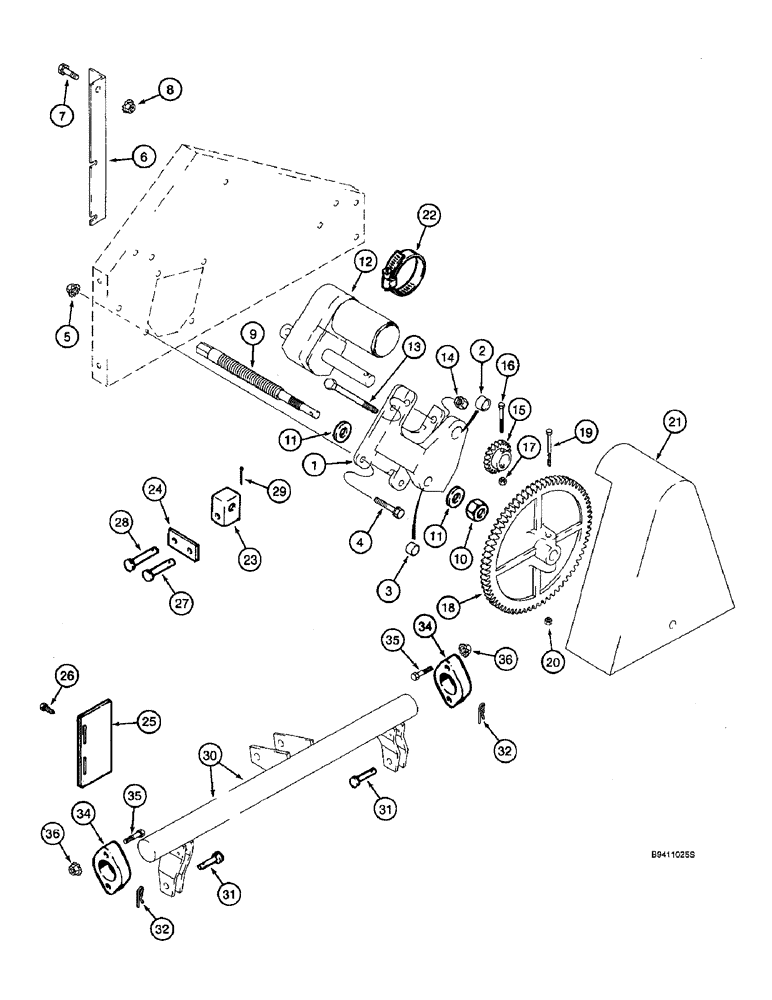 Схема запчастей Case IH 2166 - (9B-30) - CONCAVES, CONTROL (14) - ROTOR, CONCANVES & SIEVE