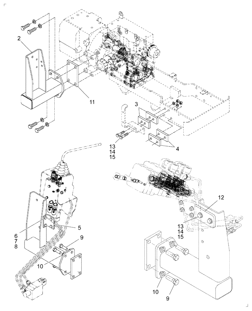 Схема запчастей Case IH DX24 - (07.09) - 2-SPOOL VALVE MOUNT, NON- LOADER 710330036 (07) - HYDRAULIC SYSTEM