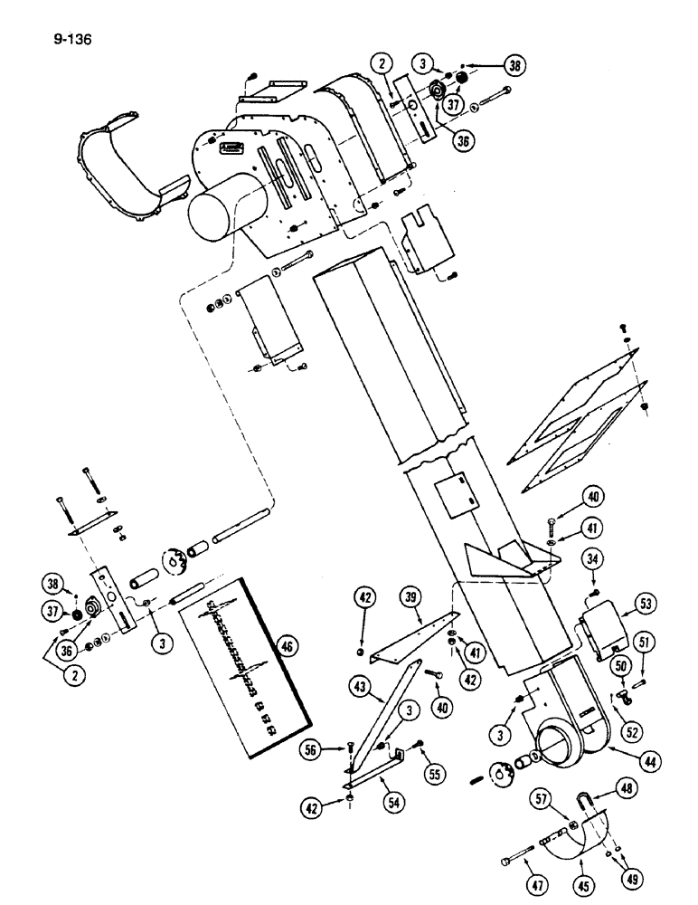 Схема запчастей Case IH 1620 - (9-136) - GRAIN ELEVATOR (CONTD) (16) - GRAIN ELEVATORS & AUGERS