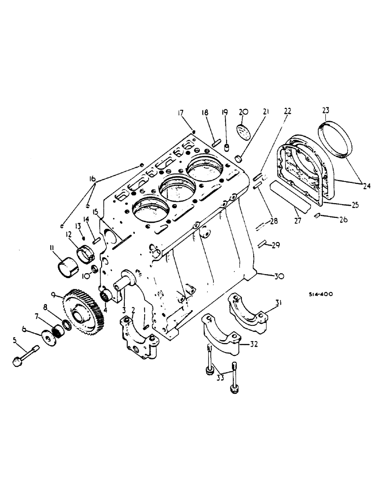 Схема запчастей Case IH 484 - (0F07-2) - CRANKCASE AND RELATED PARTS Power