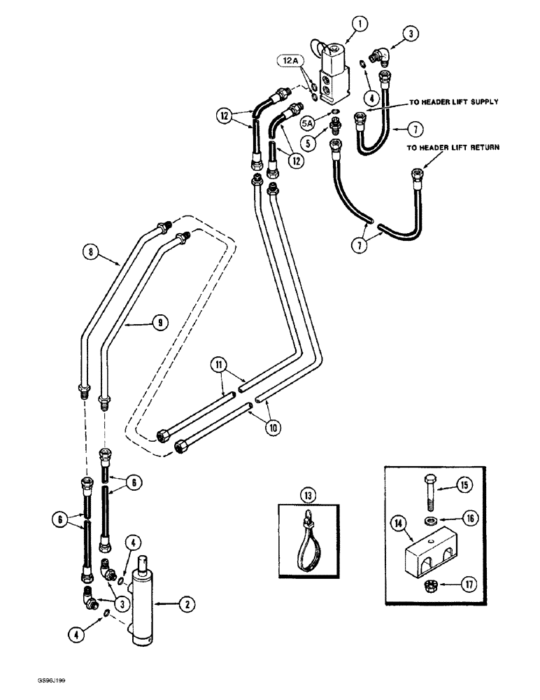 Схема запчастей Case IH 1660 - (8-62) - FEEDER CLUTCH SYSTEM, MODULAR CONTROL (07) - HYDRAULICS