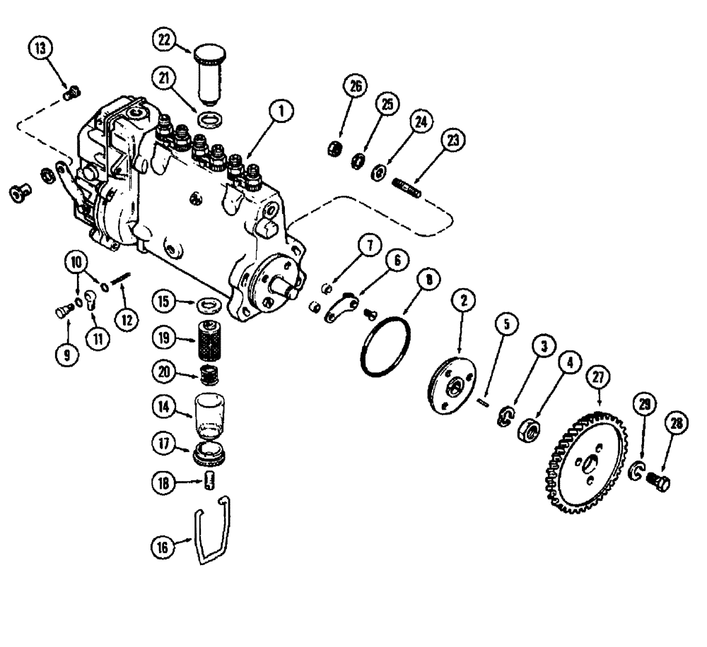 Схема запчастей Case IH 1370 - (050) - FUEL INJECTION PUMP, 504BDT, DIESEL ENGINE (03) - FUEL SYSTEM