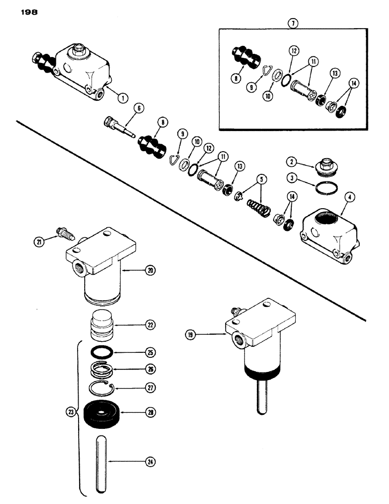 Схема запчастей Case IH 970 - (198) - A59534 MASTER BRAKE CYLINDER (07) - BRAKES