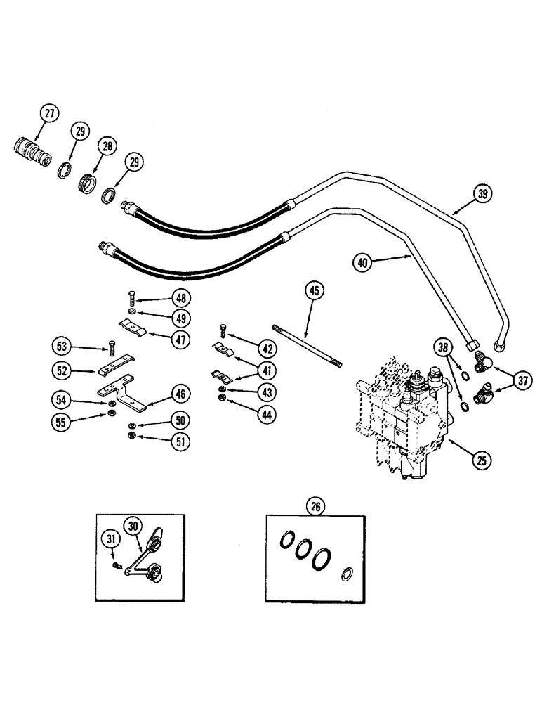 Схема запчастей Case IH 2090 - (8-416) - REMOTE HYDRAULICS, REMOTE ATTACHMENT, NUMBER THREE CIRCUIT, WITH LOCKOUT (CONTD) (08) - HYDRAULICS